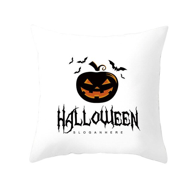 Pumpkin Print Halloween Pillow Cover