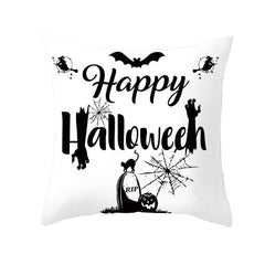 Pumpkin Print Halloween Pillow Cover