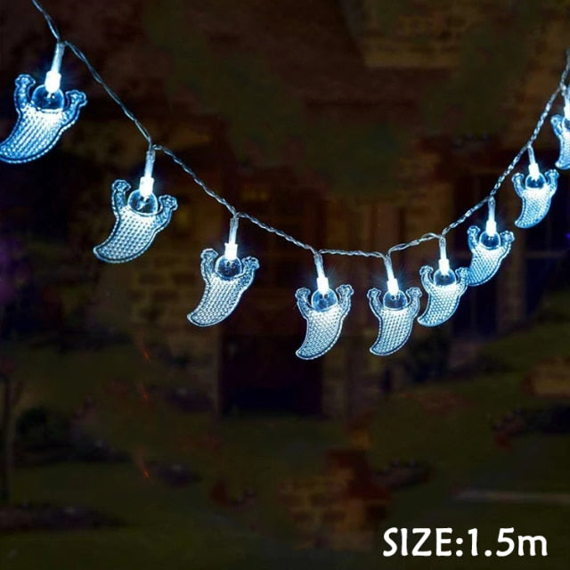 Purple Bat Halloween String Lights