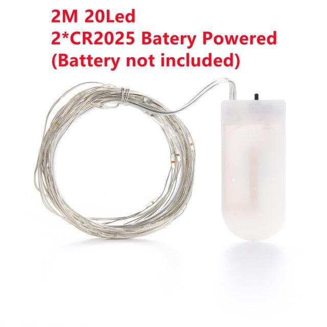 LED Fairy Lights Copper Wire String Outdoor Lamp