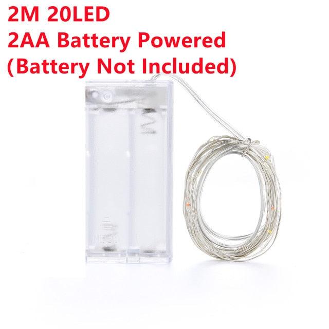 LED Fairy Lights Copper Wire String Outdoor Lamp