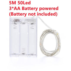 LED Fairy Lights Copper Wire String Outdoor Lamp