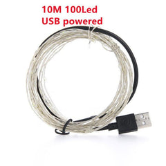LED Fairy Lights Copper Wire String Outdoor Lamp