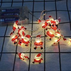 Battery-Powered Holiday Character LED String Lights