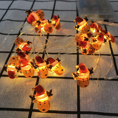 Battery-Powered Holiday Character LED String Lights