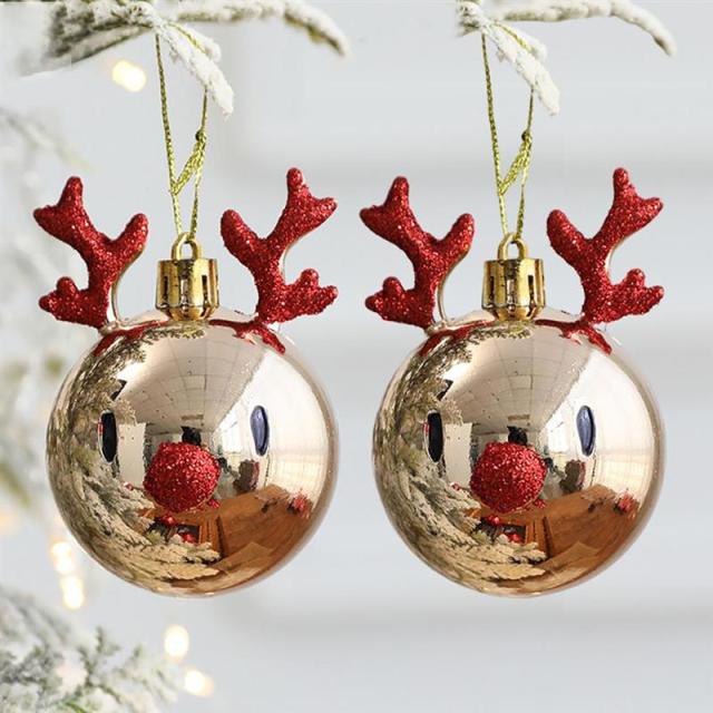 Reindeer Christmas Ball Ornaments