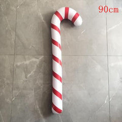 Inflatable Candy Cane and Lollipop Christmas Balloons