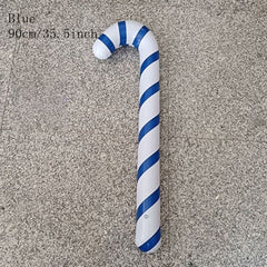 Inflatable Candy Cane and Lollipop Christmas Balloons