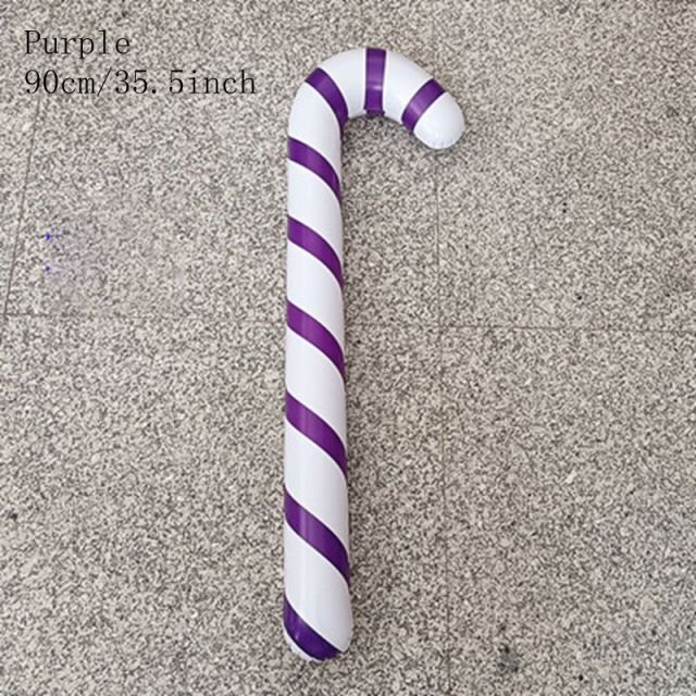 Inflatable Candy Cane and Lollipop Christmas Balloons