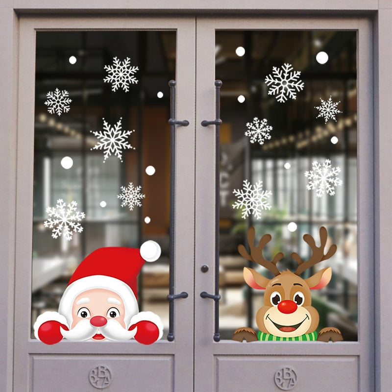 Santa Claus Christmas Window Stickers