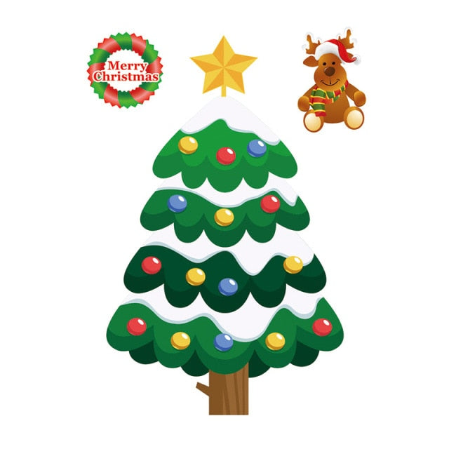 Santa Claus Christmas Window Stickers