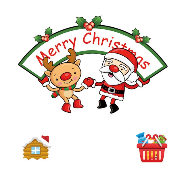 Santa Claus Christmas Window Stickers