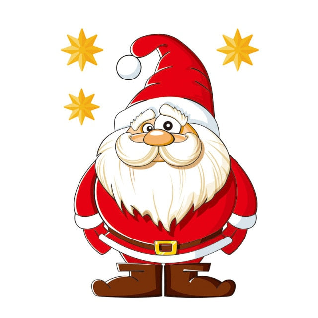 Santa Claus Christmas Window Stickers