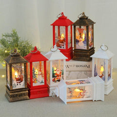 Santa and Snowman Christmas Lantern Lights