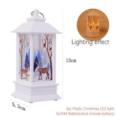 Santa and Snowman Christmas Lantern Lights
