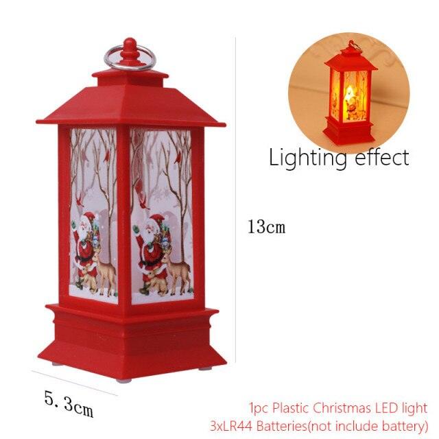 Santa and Snowman Christmas Lantern Lights