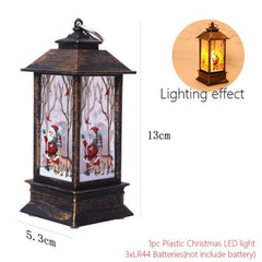 Santa and Snowman Christmas Lantern Lights