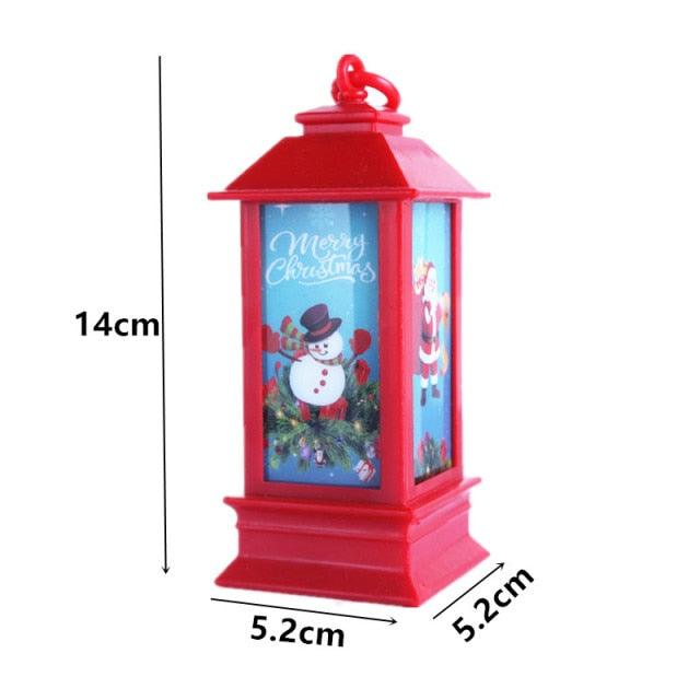 Santa and Snowman Christmas Lantern Lights