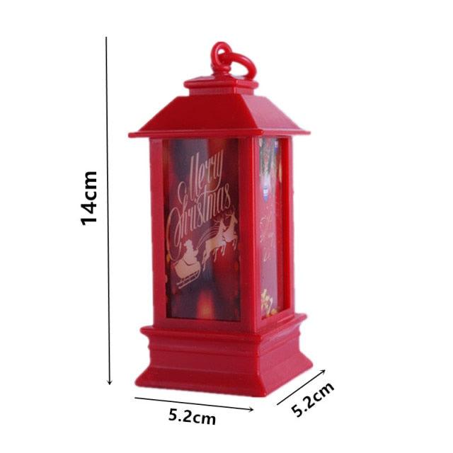 Santa and Snowman Christmas Lantern Lights