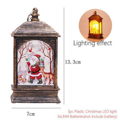 Santa and Snowman Christmas Lantern Lights