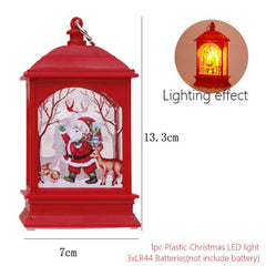 Santa and Snowman Christmas Lantern Lights