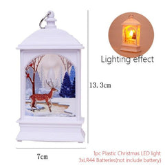 Santa and Snowman Christmas Lantern Lights