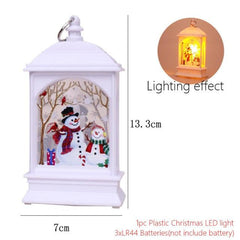 Santa and Snowman Christmas Lantern Lights