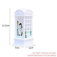 Santa and Snowman Christmas Lantern Lights