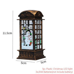Santa and Snowman Christmas Lantern Lights