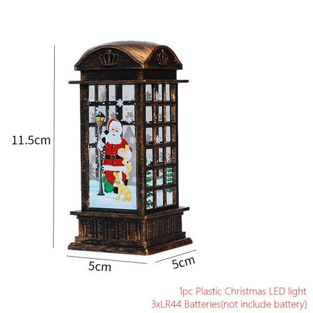 Santa and Snowman Christmas Lantern Lights