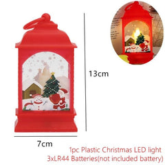 Santa and Snowman Christmas Lantern Lights