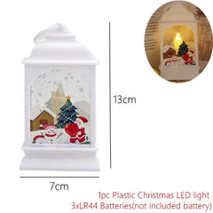 Santa and Snowman Christmas Lantern Lights