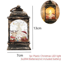 Santa and Snowman Christmas Lantern Lights