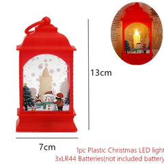 Santa and Snowman Christmas Lantern Lights