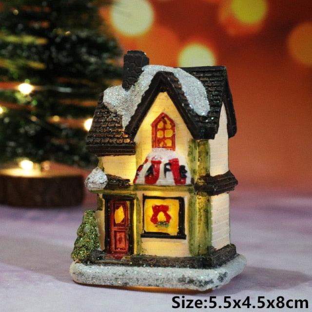 Santa and Snowman Christmas Lantern Lights