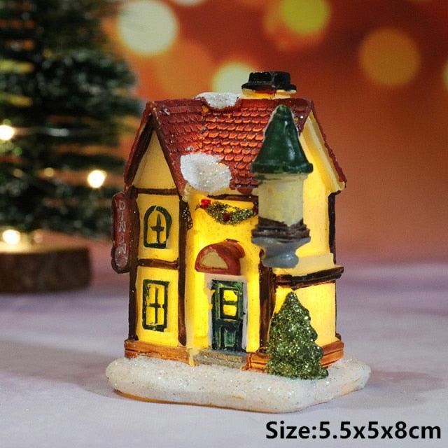 Santa and Snowman Christmas Lantern Lights