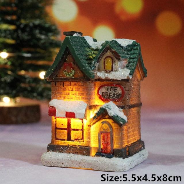 Santa and Snowman Christmas Lantern Lights
