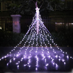 317-LED Waterfall Curtain Icicle String Lights