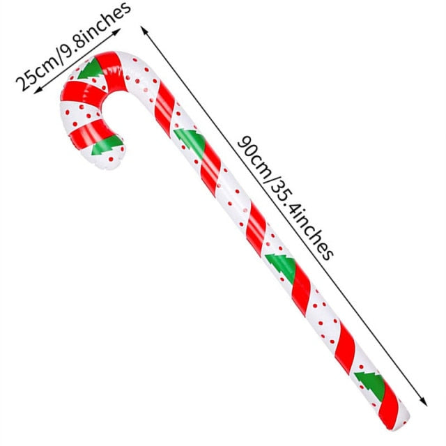 Inflatable Candy Cane and Lollipop Christmas Balloons