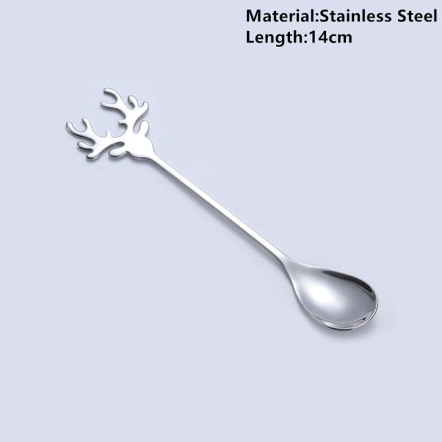 Merry Christmas Deer and Tree Spoon Options