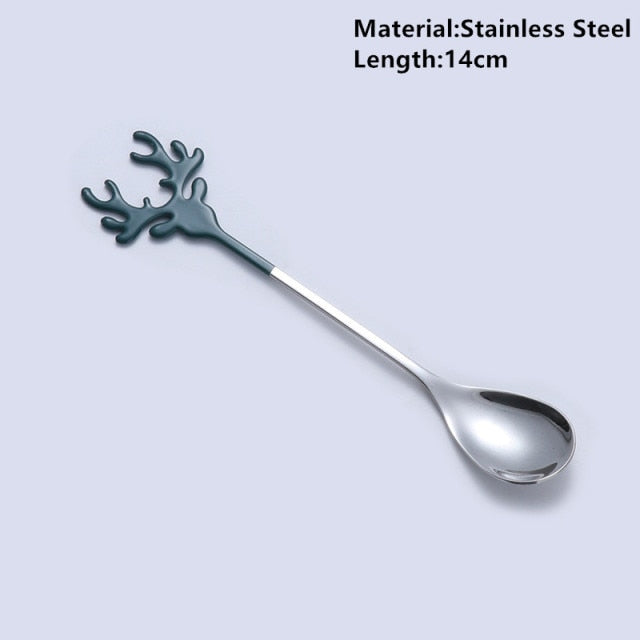 Merry Christmas Deer and Tree Spoon Options