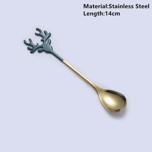 Merry Christmas Deer and Tree Spoon Options