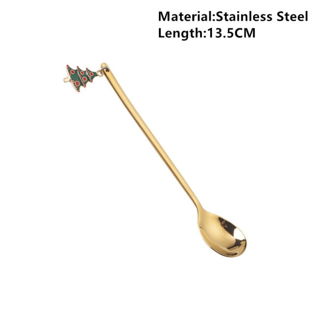 Merry Christmas Deer and Tree Spoon Options
