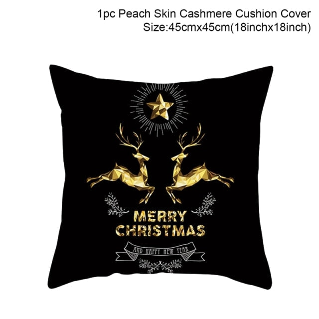Merry Christmas Colorful Pillow Cover