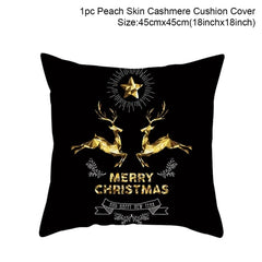 Merry Christmas Colorful Pillow Cover