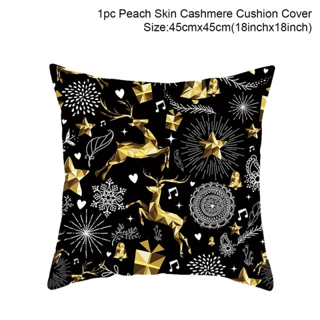 Merry Christmas Colorful Pillow Cover