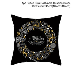 Merry Christmas Colorful Pillow Cover