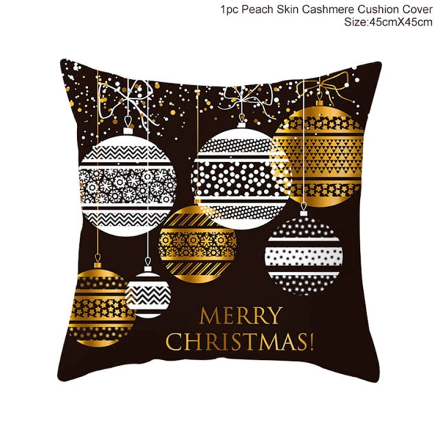 Merry Christmas Colorful Pillow Cover