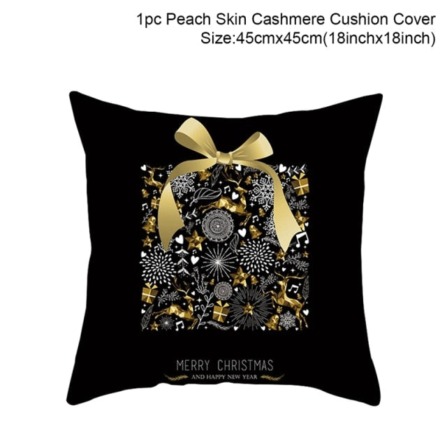 Merry Christmas Colorful Pillow Cover
