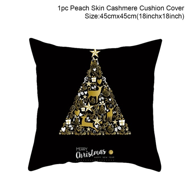 Merry Christmas Colorful Pillow Cover